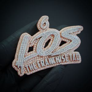 Pendentif Moissanite VVS personnalisé bijoux Hip Hop en argent 925 breloque lettre glacée pour lui/elle testeur de réussite - Product Image 2