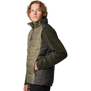 Chaqueta acolchada de alta calidad para hombre, chaleco de invierno, lana lavada sólida, transpirable, con cremallera, a prueba de viento, servicio OEM - Product Image 3