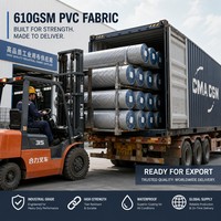 Rouleaux de bâches flexibles non tissées ignifuges en PVC écologiques, style uni, pour usage industriel, 610 g/m²