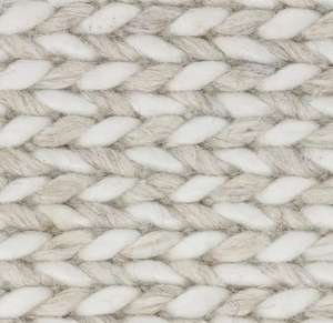 พรมถักนิตติกิลิมมือถักนิตติ้งผ้าขนแกะเนื้อหนาแบบแอบสแตรกต์พร้อมสายถักสีขาวงาช้างสำหรับใช้ในบ้าน - Product Image 2