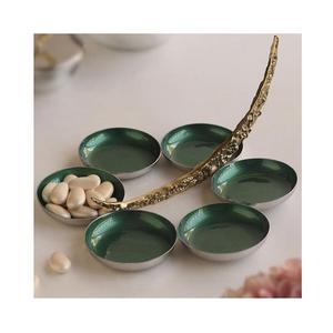 Serveur de noix en acier inoxydable et laiton Bol de service aux dattes au chocolat de qualité supérieure pour mariage et hôtel - Product Image 2