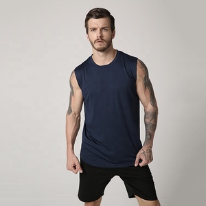 New Sportswear Men Cotton Workout Sports Tank Top Outdoors <b>Running</b> Breathable Sleeveless Loose Blank Plus Size Sport Tank Top - Product Image 2