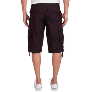 Short vintage délavé à l'acide en polyester 100% pour hommes, streetwear délavé au soleil, jogging haut de gamme, solide, poids lourd, délavé au soleil - Product Image 2