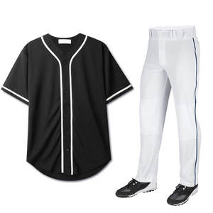 Uniforme de baseball cousu, panneau en maille légère, coupe athlétique ajustée, tissu respirant et durable - Product Image 1