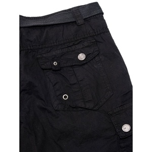 Pantalones cortos deportivos cómodos para hombre, pantalones cortos Cargo negros de algodón orgánico súper seco con seis bolsillos, patrón sólido, versátil a la moda - Product Image 5