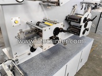 Imprimante flexographique automatique UGS21 pour étiquettes en coton lavables à bande étroite, machine d'impression flexographique à ruban de transfert thermique