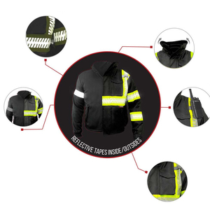 Vestes de sécurité réfléchissantes à col montant et fermeture éclair HSI, qualité supérieure, haute performance, bandes haute visibilité - Product Image 6