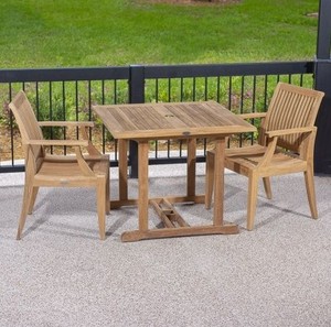Table en teck et fauteuil - Product Image 5