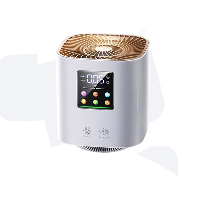 Low Noise USB Air Purifier for Office and Bedroom with App Control and H12 HEPA Filter