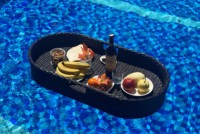 AC00035 Plateau flottant en rotin de luxe pour hôtel, fabriqué directement en usine au Vietnam, pour petit-déjeuner, piscine, style tropical