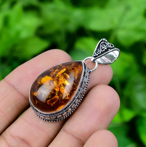 Colgante de piedras preciosas de ámbar recién llegado para joyería, accesorios de cristal, colgantes Vintage de calidad superior, tendencia superior a granel - Product Image 2