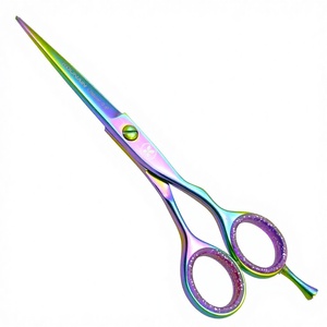 Ciseaux à cheveux professionnels, ciseaux de salon, acier inoxydable ultra-affûté, outils de coiffure multi-plasma, beauté, 5,5 pouces - Product Image 1