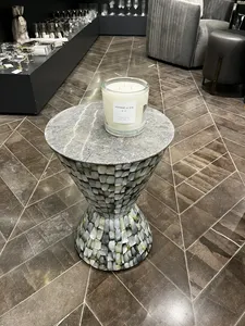 Mesa Auxiliar/Mesa de Noche Moderna de Lujo de Madera y Metal, Decoración de Interiores para el Hogar, Muebles de Sala de Estar, Alta Calidad, Precio Razonable - Product Image 4