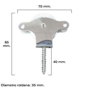 Wolfpack Stainless Steel Clothesline Pulley 40 mm / Metal Pulley with Lag Screw - Product Image 2