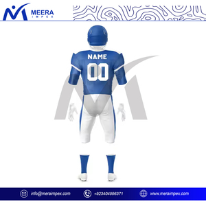 ชุดยูนิฟอร์มอเมริกันฟุตบอลคุณภาพสูงสำหรับผู้ชาย เสื้อเจอร์ซีย์ กางเกงขาสั้น ชุดกีฬา ป้องกันแบคทีเรีย แห้งเร็ว ระบายอากาศได้ดี สำหรับทีม - Product Image 5