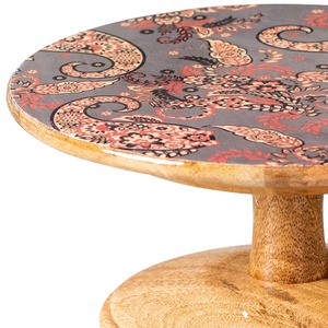 Présentoir à gâteaux rond en bois fait main moderne en émail imprimé Présentoir à desserts décoratif de luxe pour les mariages et les fêtes à la maison - Product Image 2