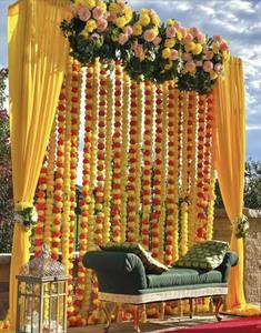 พวงมาลัยเชือกดอกดาวเรืองสำหรับตกแต่งงานแต่งงานแบบอินเดียสำหรับงานมันแผนที่และเทศกาลพวงมาลัยแขวนติดผนังในบ้านสำหรับงานแต่งงาน - Product Image 2