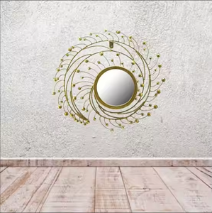 Miroirs muraux en métal Home Wall Art Decor pour salon chambre à coucher miroir décoratif - Product Image 3