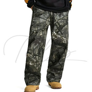 Custom <b>Camo</b> Harem <b>Pants</b> for <b>Men</b> Formal Mid Waist Canvas Waterproof Breathable Lightweight Outdoor Baggy Trousers - Product Image 4