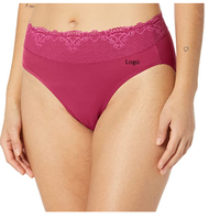Culottes sexy pour femmes, coupe haute, en tricot, unies, sans coutures, respirantes, en tissu écologique, personnalisables ODM, avec ceinture en U lisse et confortable
