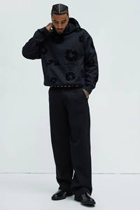 Sudaderas con capucha de gran tamaño con estampado completo de calidad Premium Drop Shoulder Thick 500GSM Unisex 100% sudaderas con capucha de algodón para hombres - Product Image 2