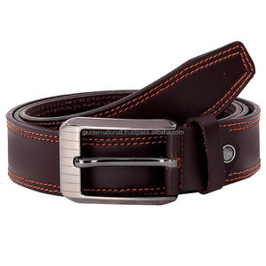 Ceinture en cuir de styliste pour hommes, haute qualité, double couture, mode masculine, décontracté, formel - Product Image 4