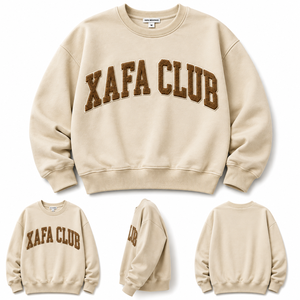 เสื้อสเวตเชิ้ตคอกลมโอเวอร์ไซส์แบบยูนิเซ็กซ์ ผ้าฟลีซ มีกระเป๋า ดีไซน์ระบายอากาศได้ดี แฟชั่นฤดูหนาว สไตล์วิทยาลัย - Product Image 1