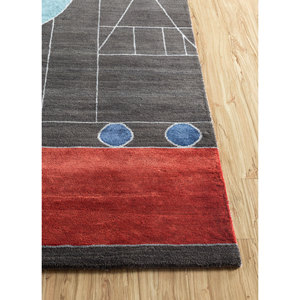 Alfombra Aakar Kavi Esk-315 de Lana y Seda de Bambú Anudada a Mano, Gris y Negra, Diseño Abstracto, para el Hogar, Pasillo, Técnica de Tejido Plano, Rectangular, para Adolescentes - Product Image 4
