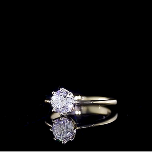 Bague de fiançailles personnalisable en or massif 18 carats en forme de diamant personnalisé en diamant cultivé en laboratoire bagues fines certifiées IGI pour les fêtes - Product Image 1