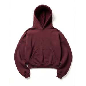 Sudadera con Capucha Deportiva Z25 Color Granate, 530GSM, Forro Polar Orgánico con Cremallera, Talla XS, Etiqueta Personalizada, Estilo Urbano, Bordado 3D, Diseño Sólido - Product Image 4