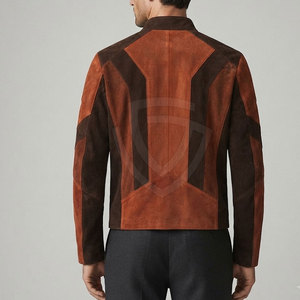 Stylish Men <b>Suede</b> <b>Leather</b> <b>Jacket</b> With Soft Touch Finish Classic Button Front Practical Pockets And Comfortable Regular Fit - Product Image 4