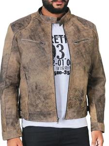 2024 chaqueta de cuero genuino para hombre de moda Otoño gamuza Color sólido Popular estilo Casual Simple - Product Image 6