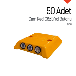 ชุดตัวติดตั้งบนถนนแบบตาแมวแก้ว 50 ชิ้น ผลิตภัณฑ์สำหรับถนนที่สวยงาม - Product Image 6
