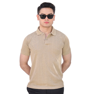 Men Solid Knitted Short Sleeve for Shirt Casual Summer Wear Lightweight Breathable Eco-Friendly High Quality Cotton Blend - Product Image 1