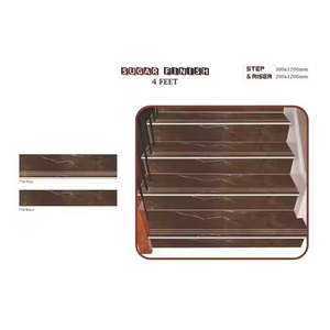 Porcelaine vitrifiée émaillée de qualité luxueuse GVT Floor Step Riser Escalier Conception en bois Tuiles émaillées finies sucre-mat - Product Image 4