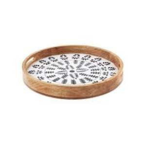 Plateau de service en bois émaillé pour table, plateau de présentation d'aliments pour salle à manger - Product Image 1