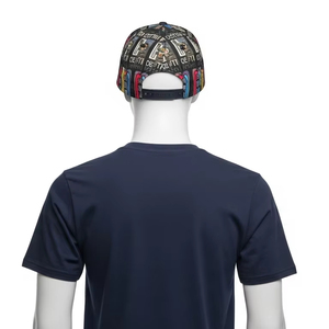 หมวกเบสบอล5แผงเส้นด้ายฝ้ายปรับขนาดได้ผ้าระบายอากาศออกแบบพิมพ์ลายดิจิทัลสำหรับผู้ชายผู้หญิงหมวกส่งเสริมการขายที่กำหนดเอง - Product Image 4