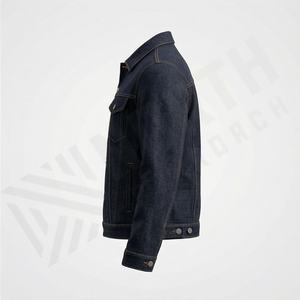 Veste en jean en toile respirante à manches longues pour femme, sur mesure, col montant, doublure en coton, design uni, mode streetwear d'hiver - Product Image 3