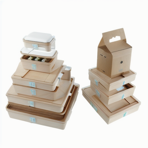 Boîte à bento à sushis en bois et bambou de qualité supérieure compartiments personnalisés pour le service et l'emballage de plats japonais élégants - Product Image 5