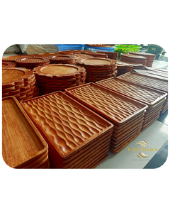 VietChoice Plateau personnalisable en bois d'acacia Écologique Durable Meilleur choix Prix compétitif Assiettes à vaisselle en stock - Product Image 3