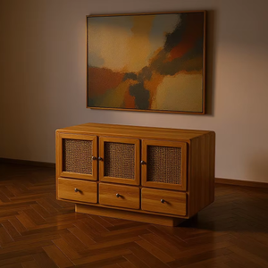 Aparador de madera maciza de diseño moderno hecho en Indonesia para muebles de interior y hogar - Product Image 1