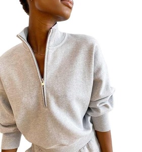 Conjunto de 2 piezas de chándal moderno para mujer con silueta relajada, perfecto para actividades diarias, descanso y ropa deportiva - Product Image 1