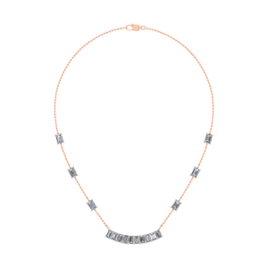 Lujo 14K sólido amarillo oro Rosa Esmeralda corte laboratorio cultivado diamante colgante collar cadena de eslabones joyería fina para mujeres OEM ODM - Product Image 1