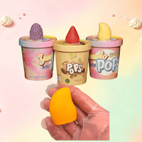 Vente en gros Usine OEM ODM Mini Glace Exotique Virale Faible en Gras aux Fruits Framboise Raisin Mangue Pêche Ananas Fraise