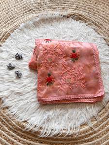 แบบดั้งเดิมของปากีสถาน Georgette Saree เลื่อมสวยงามตัดงานชายแดนอินเดียสำหรับงานแต่งงานหมายเลขรุ่น - Product Image 6