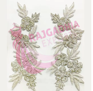 Dernières tendances en matière de patchs en tissu à appliquer avec des strass, patchs en tissu perlé pour la décoration des vêtements - Product Image 2