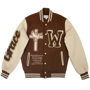 Fait sur mesure directement du fabricant Varsity Jackets Chicago Jackets Baseball College Jacket Pakistan avec cuir véritable - Product Image 3