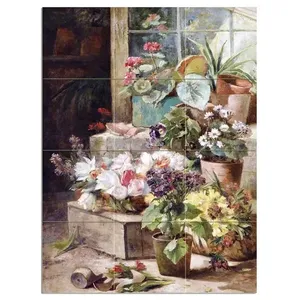 Macetas de flores Acento Mármol Cerámica Cocina Baño Pared Mural Cocina Backsplash Azulejo - Product Image 1