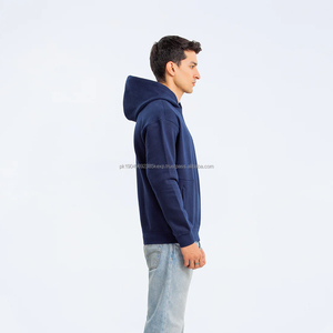 Sudadera con Capucha de Felpa de Algodón de 400 GSM Directo de Fábrica para Hombre, Logotipo de Marca Personalizado, Color Sólido, Diseño Básico Extra Grande, Invierno, Letra - Product Image 4