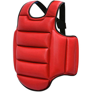 2025 vente chaude boxe entraînement porter des protecteurs du corps adultes PU véritable cuir épais karaté sport boxe poitrine garde unisexe - Product Image 6